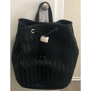 Deux Lux Black Varick Drawstring Backpack